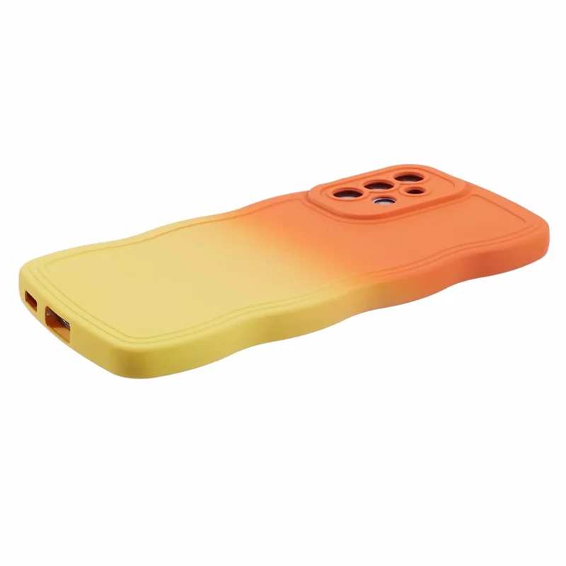 JTW-serie voor Samsung Galaxy A53 5G-hoesje Golfvormig frame TPU telefoonhoes - Oranje+Geel
