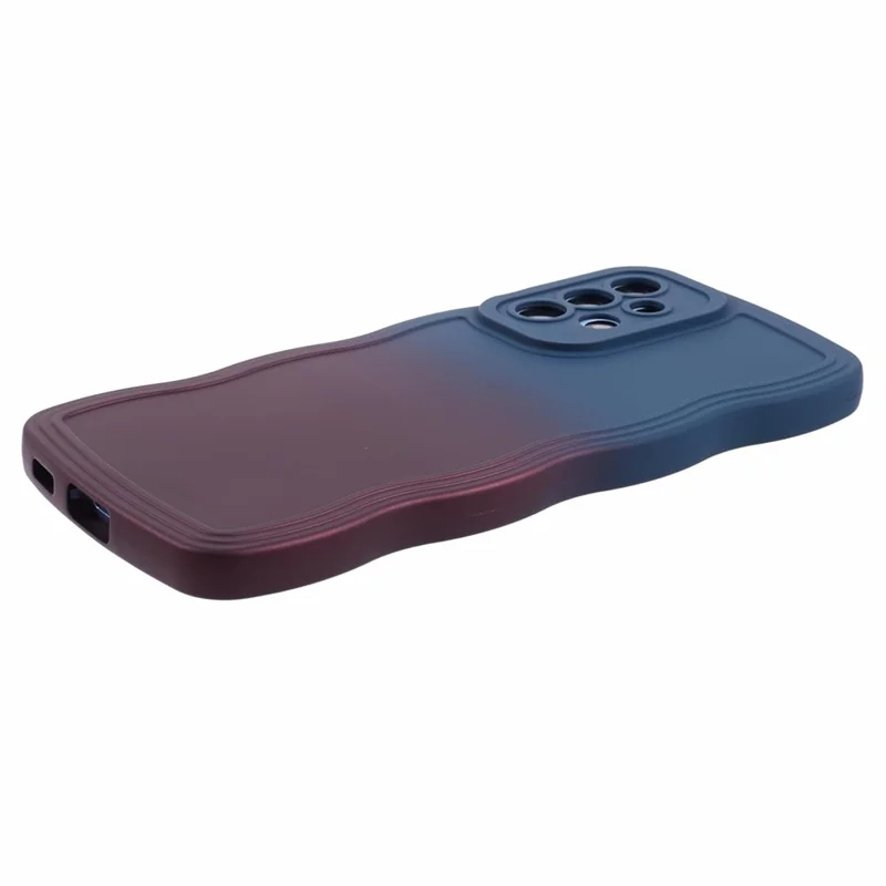 JTW Series for Samsung Galaxy A53 5G Case Curly Wave Shape Frame TPU Phone Cover - Sapphire+Dark Purple