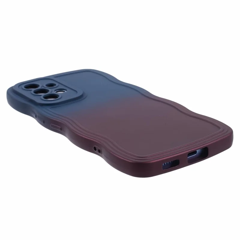 JTW Series for Samsung Galaxy A53 5G Case Curly Wave Shape Frame TPU Phone Cover - Sapphire+Dark Purple