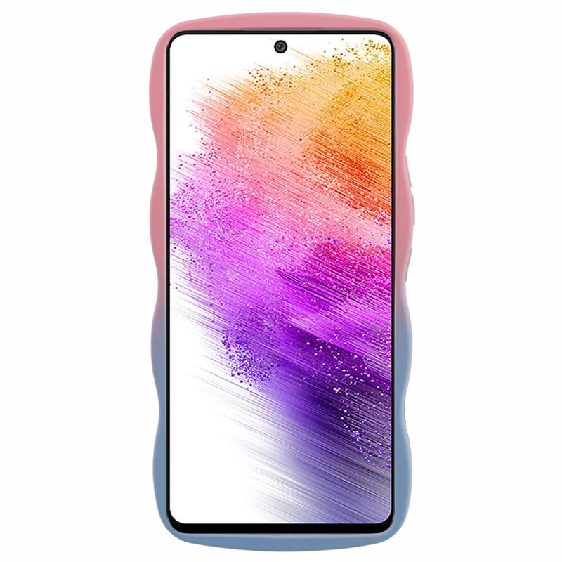 JTW Series for Samsung Galaxy A73 5G Case Anti-Slip Grip Rubberized TPU Phone Cover - Pink+Sky Blue