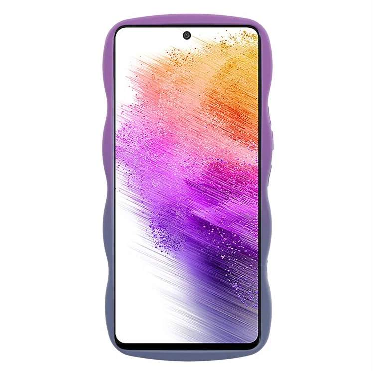 Серия JTW Для Samsung Galaxy A73 5G Case Case Antiplip Grip Crowemed Tpu Phone Cope - Фиолетовый+лавандовый Серый