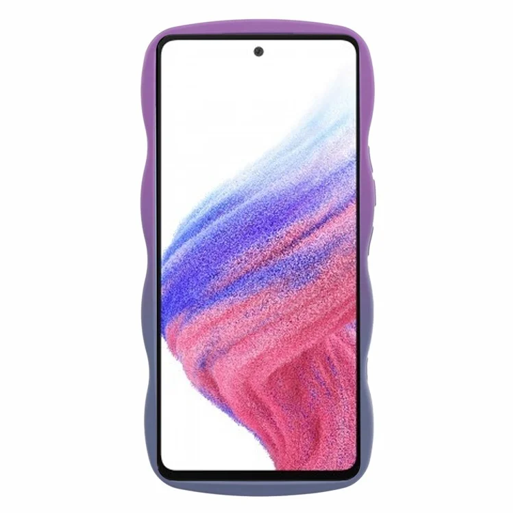 JTW Series for Samsung Galaxy A33 5G Case Double-Sided Rubberized TPU Phone Cover - Purple+Lavender Grey