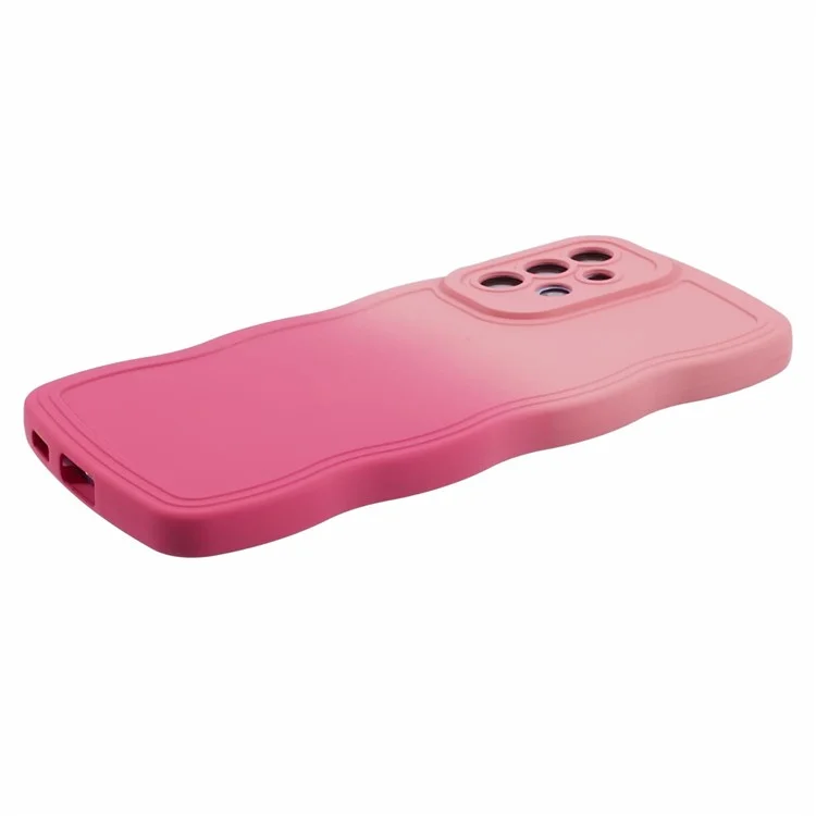 JTW Series for Samsung Galaxy A23 4G / 5G (Global Version) Case Soft TPU Curly Wave Phone Cover - Pink+Rose