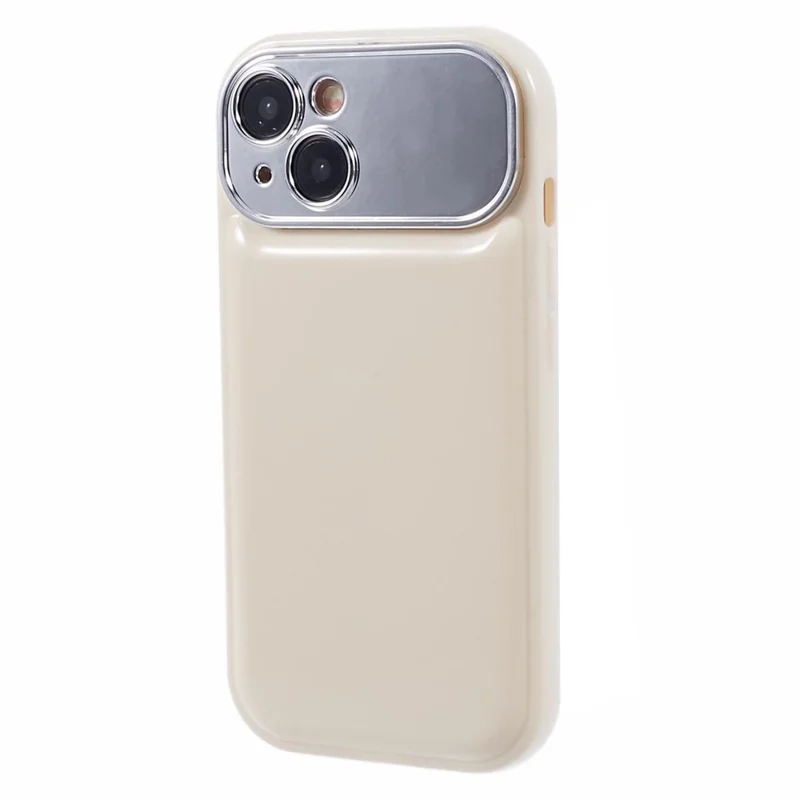 HYT Series For iPhone 14 Plus TPU Case Electroplating Lens Frame Cellphone Cover (Precise Cutout) - White