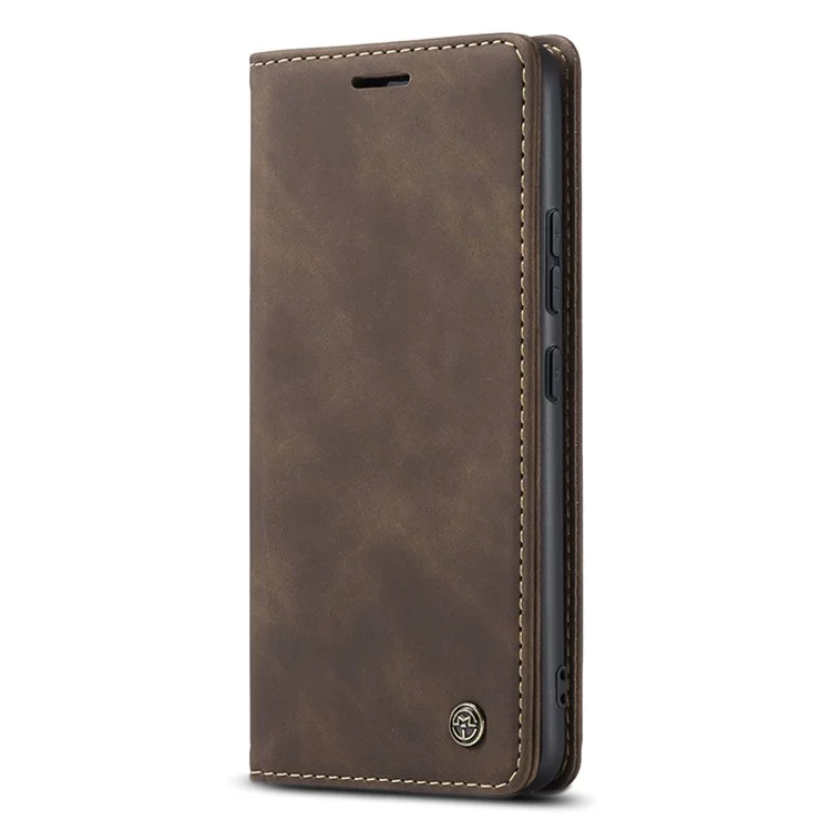 CASEME 013 Series For Xiaomi 13T / 13T Pro / Redmi K60 Ultra Case PU Leather Folio Stand Phone Cover - Coffee