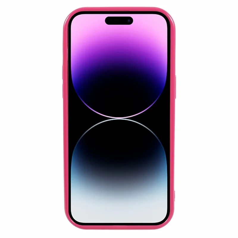 HYT Series for iPhone 14 Pro Max Case Electroplating Lens Frame Phone TPU Cover (Precise Cutout) - Rose