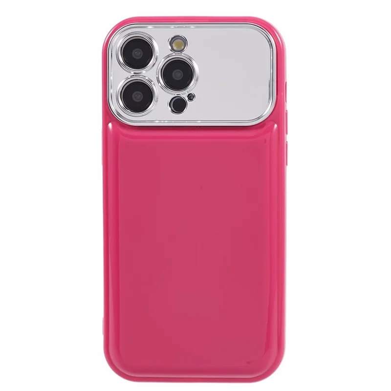 HYT Series for iPhone 14 Pro Max Case Electroplating Lens Frame Phone TPU Cover (Precise Cutout) - Rose