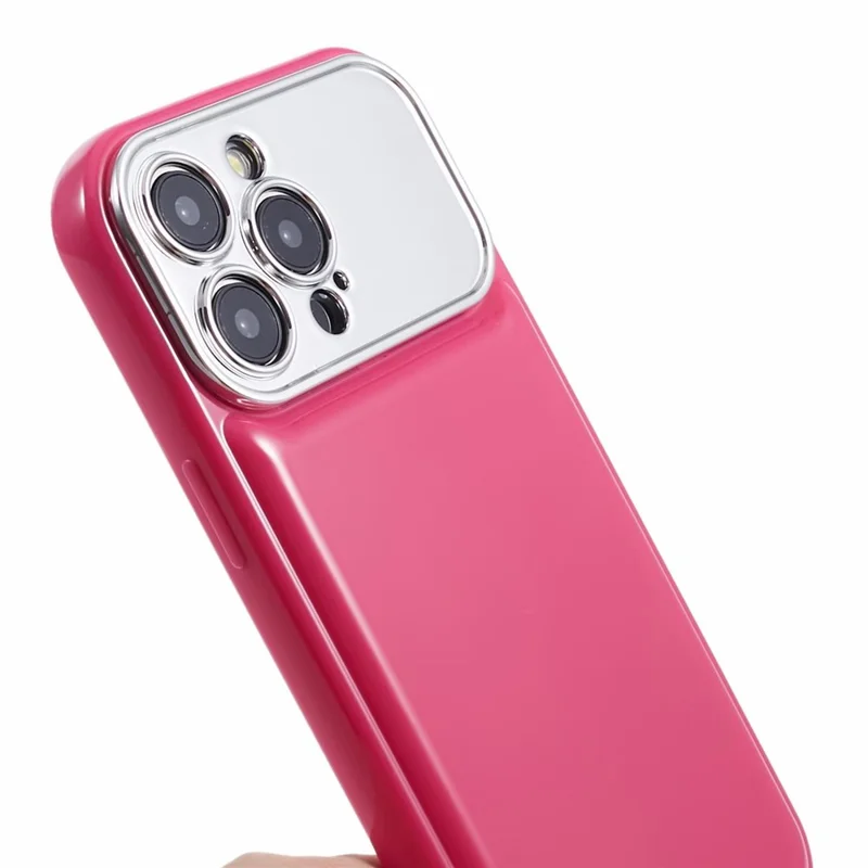 HYT Series for iPhone 14 Pro Max Case Electroplating Lens Frame Phone TPU Cover (Precise Cutout) - Rose
