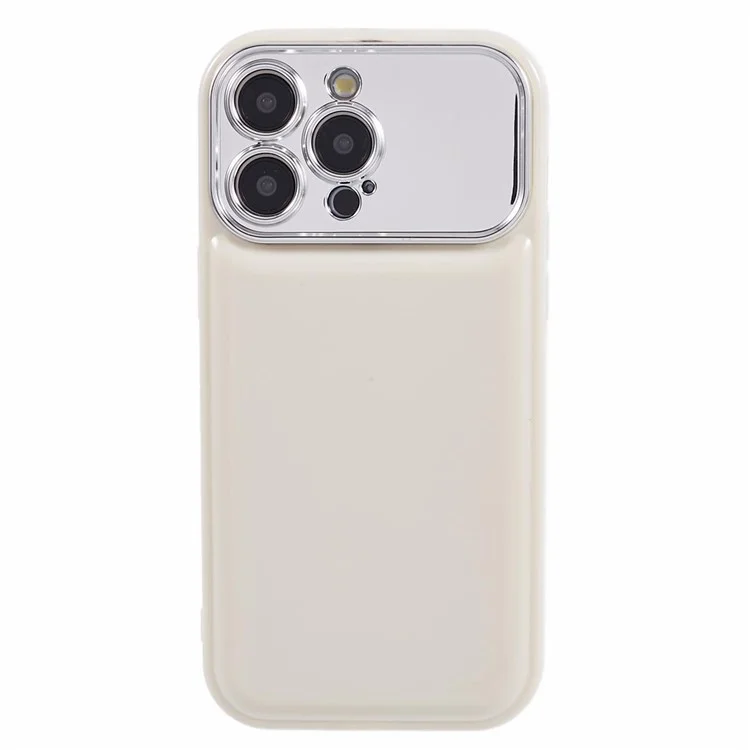 HYT Series for iPhone 13 Pro Max TPU Case Electroplating Lens Frame Phone Cover (Precise Cutout) - White