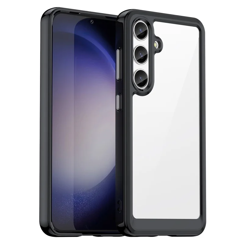 For Samsung Galaxy S24 Case TPU + Acrylic Anti-scratch Phone Back Shell - Black