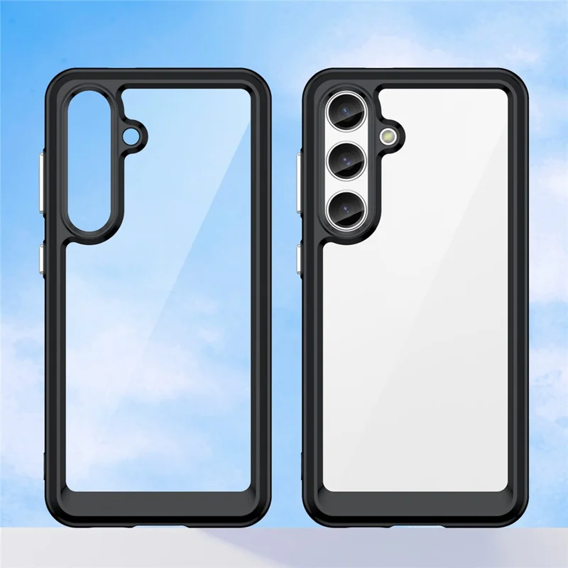 For Samsung Galaxy S24 Case TPU + Acrylic Anti-scratch Phone Back Shell - Black