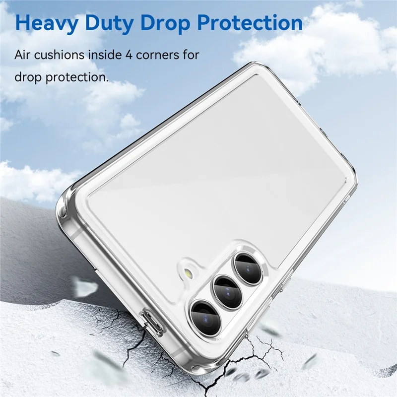 For Samsung Galaxy S24 Case TPU + Acrylic Anti-scratch Phone Back Shell - Transparent