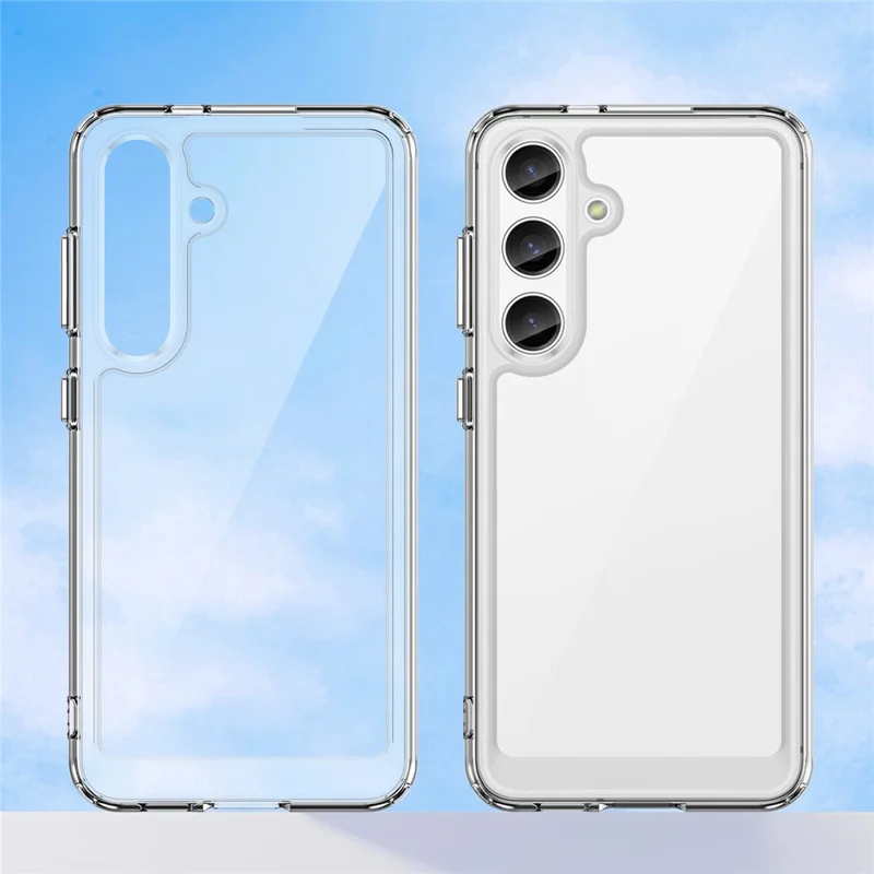 Cover per Samsung Galaxy S25+ / S24+ in TPU + Acrilico Anti-Graffio Protezione Posteriore del Telefono - Trasparente