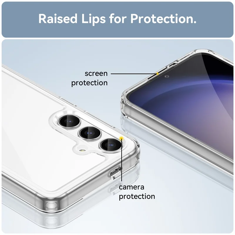 Cover per Samsung Galaxy S25+ / S24+ in TPU + Acrilico Anti-Graffio Protezione Posteriore del Telefono - Trasparente