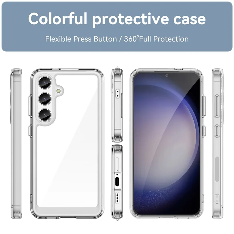 Cover per Samsung Galaxy S25+ / S24+ in TPU + Acrilico Anti-Graffio Protezione Posteriore del Telefono - Trasparente