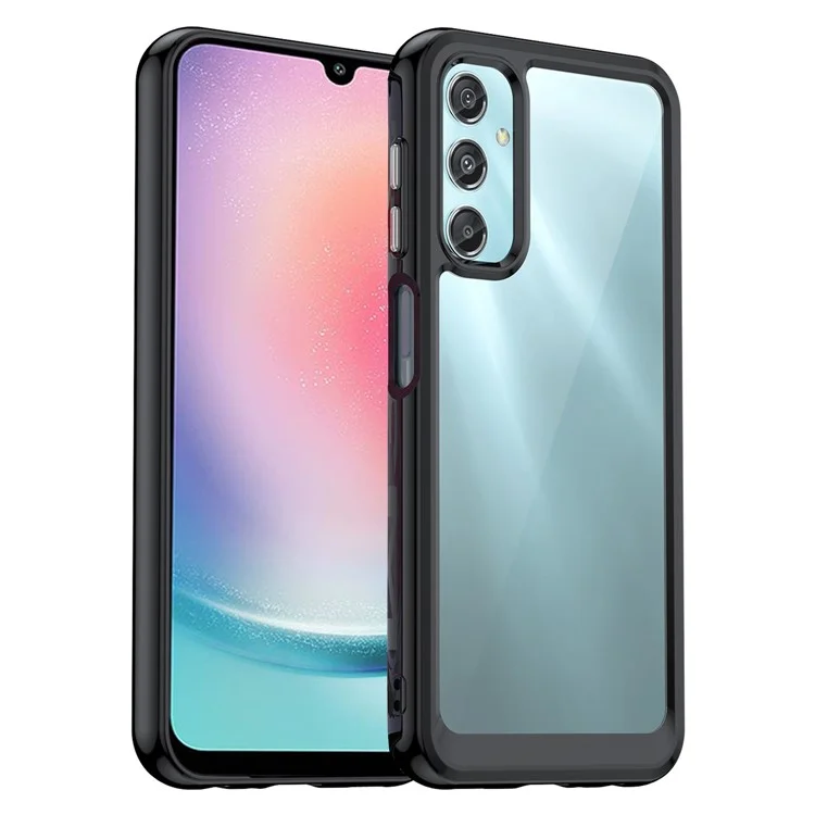 For Samsung Galaxy A25 5G (Global) (161.0 x 76.5 x 8.3mm) Case TPU+Acrylic Shockproof Smart Phone Cover - Black