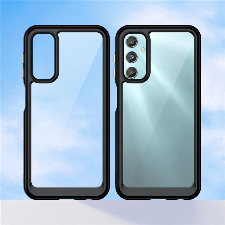 For Samsung Galaxy A25 5G (Global) (161.0 x 76.5 x 8.3mm) Case TPU+Acrylic Shockproof Smart Phone Cover - Black