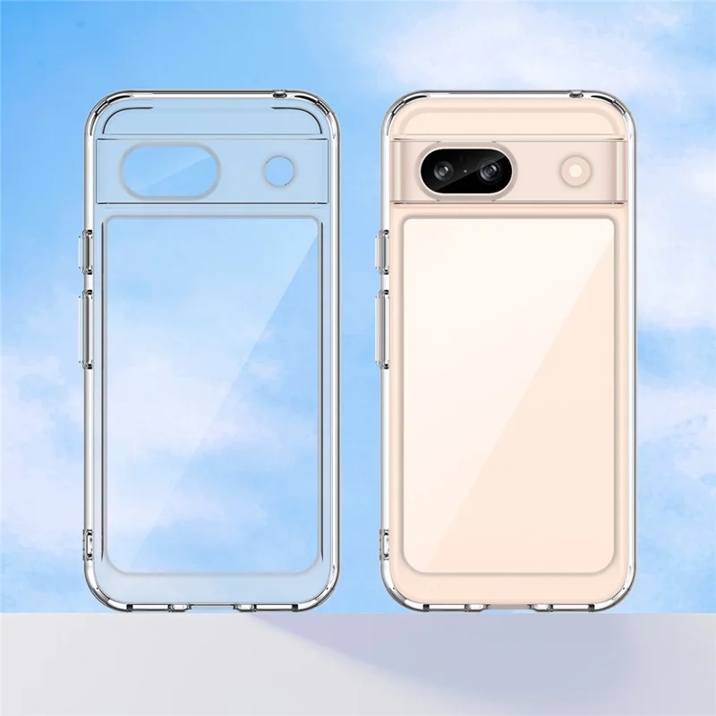 For Google Pixel 8a Case Shockproof Anti-fall TPU+Acrylic Phone Protector - Transparent