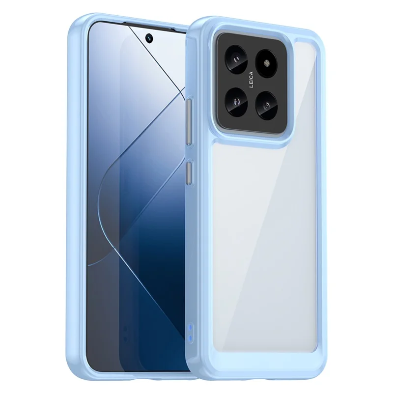 Per Xiaomi 14 Case Anti-drop Shockproof TPU+Acrylic Mobile Phone Back Protector - Blue
