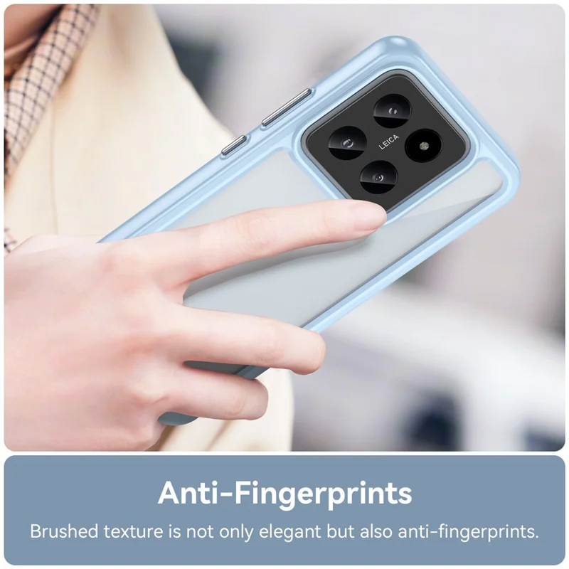 Per Xiaomi 14 Case Anti-drop Shockproof TPU+Acrylic Mobile Phone Back Protector - Blue