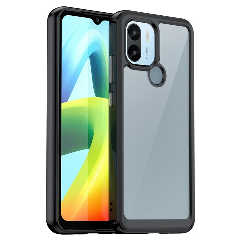 Für Xiaomi Redmi A2+ 4G / A1+ 4G / Poco C50 4G Hülle Stoßfest TPU+Acryl Handyhülle - Schwarz