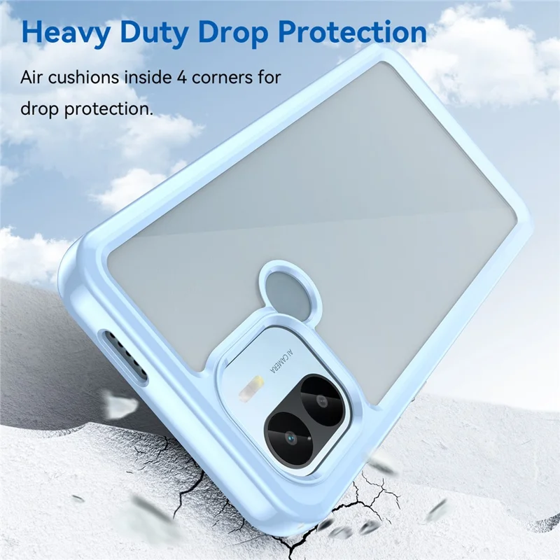Til Xiaomi Redmi A2+ 4G / A1+ 4G/ Poco C50 4G hylse mod stød TPU+Acryl bagside til mobiltelefon - Blå