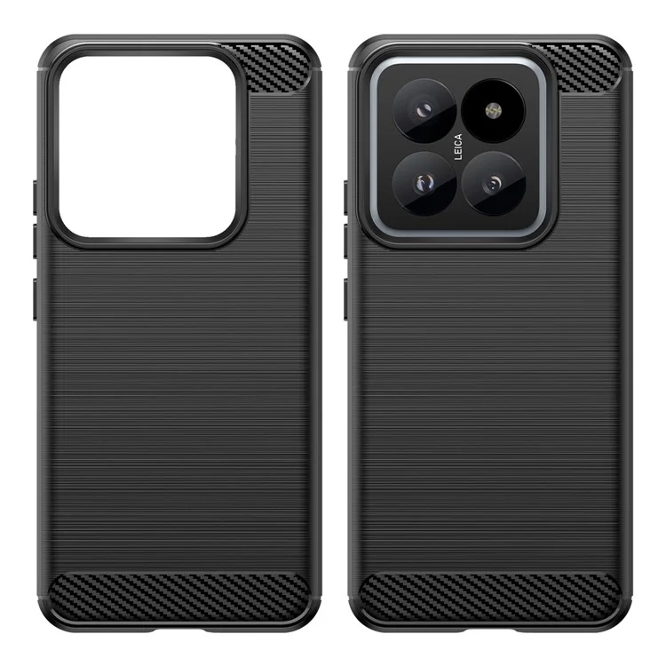 Чехол для Xiaomi 14 Pro, TPU с текстурой углеродного волокна, тонкий, черный