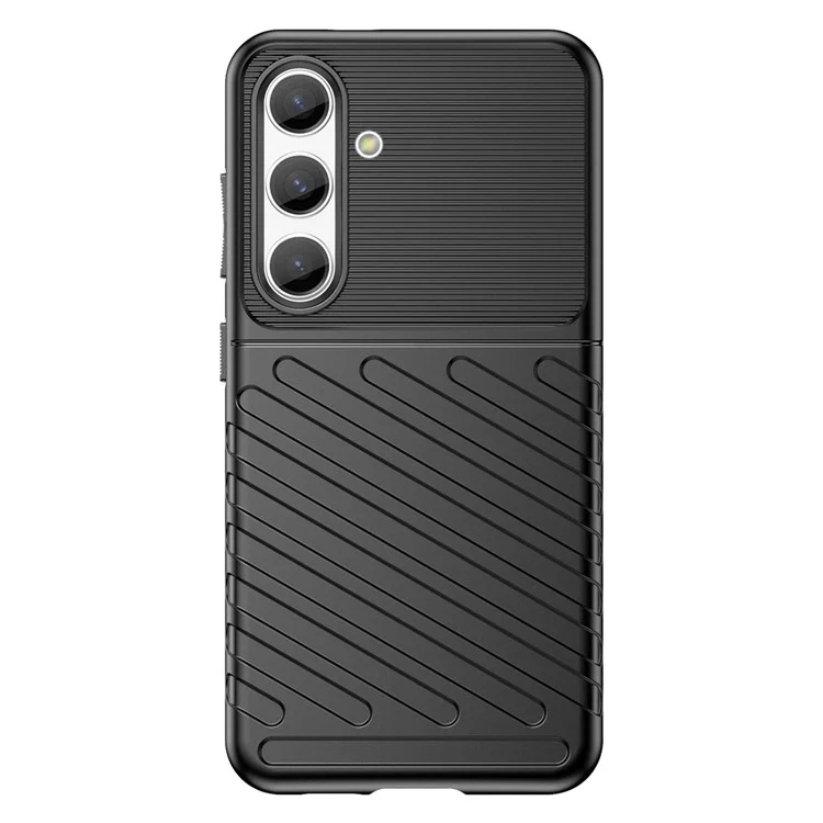 Thunder Series For Samsung Galaxy S24 Case Shock-absorbed TPU Mobile Phone Cover - Black