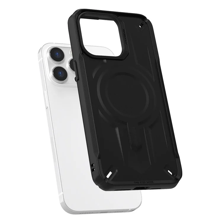 JTLEGEND REX Pro Kooling per iPhone 15 Pro Max Case Grado militare TPU+PC Custodia per telefono compatibile con MagSafe - Nero