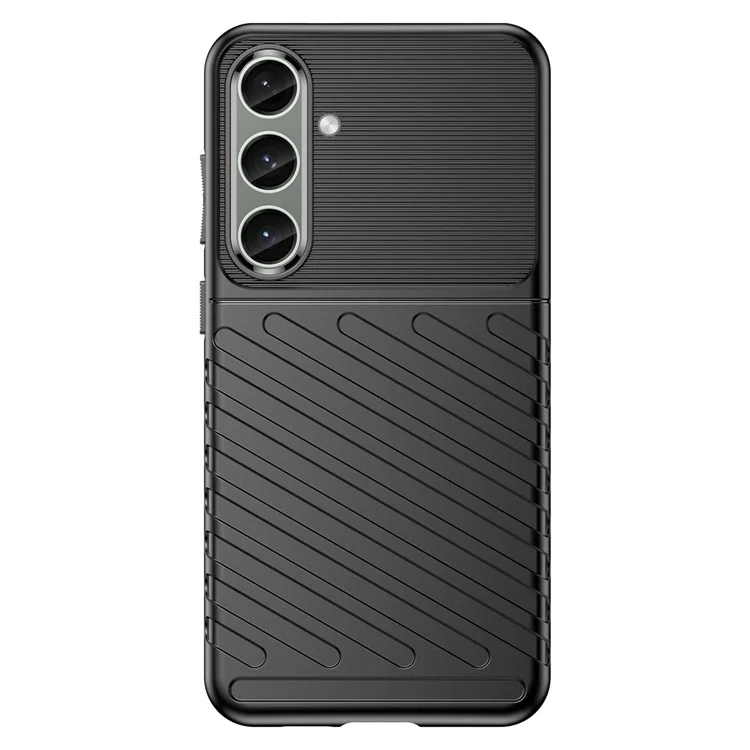 Thunder Series For Samsung Galaxy S25+ / S24+ Cell Phone Cover Slim-Fit TPU Protective Shell Case - Black