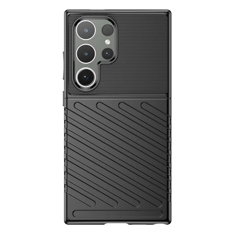 Thunder Series For Samsung Galaxy S24 Ultra Case Anti-Scratch Phone Shell TPU Cell Phone Cover - Black