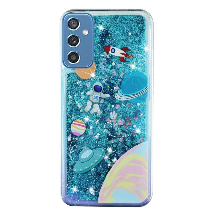 Pour Samsung Galaxy A05s 4G TPU Case Embossment Pattern Liquid Quicksand Cover - Univers