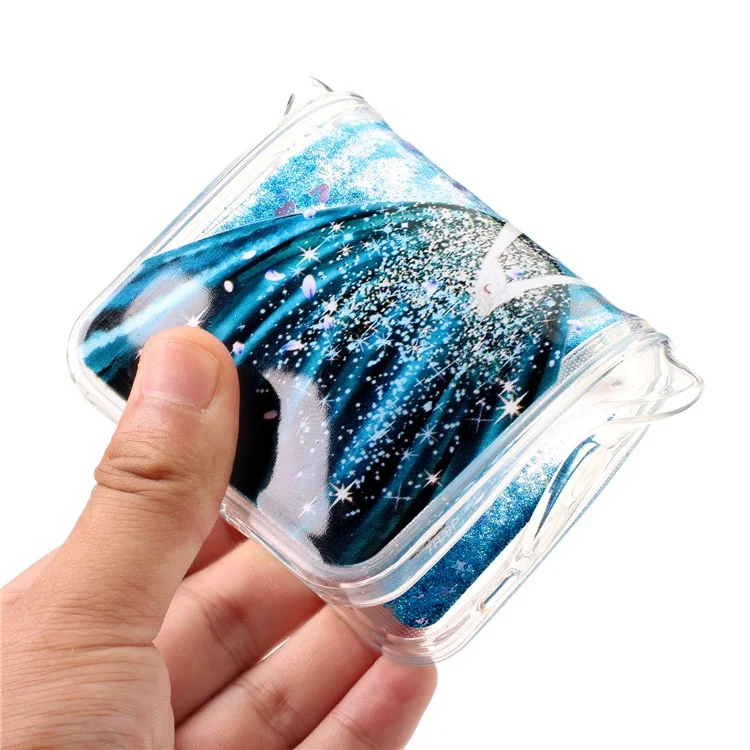 Per Samsung Galaxy S23 FE Quicksand Case Soft TPU Embossment Pattern Phone Cover - Blue Girl