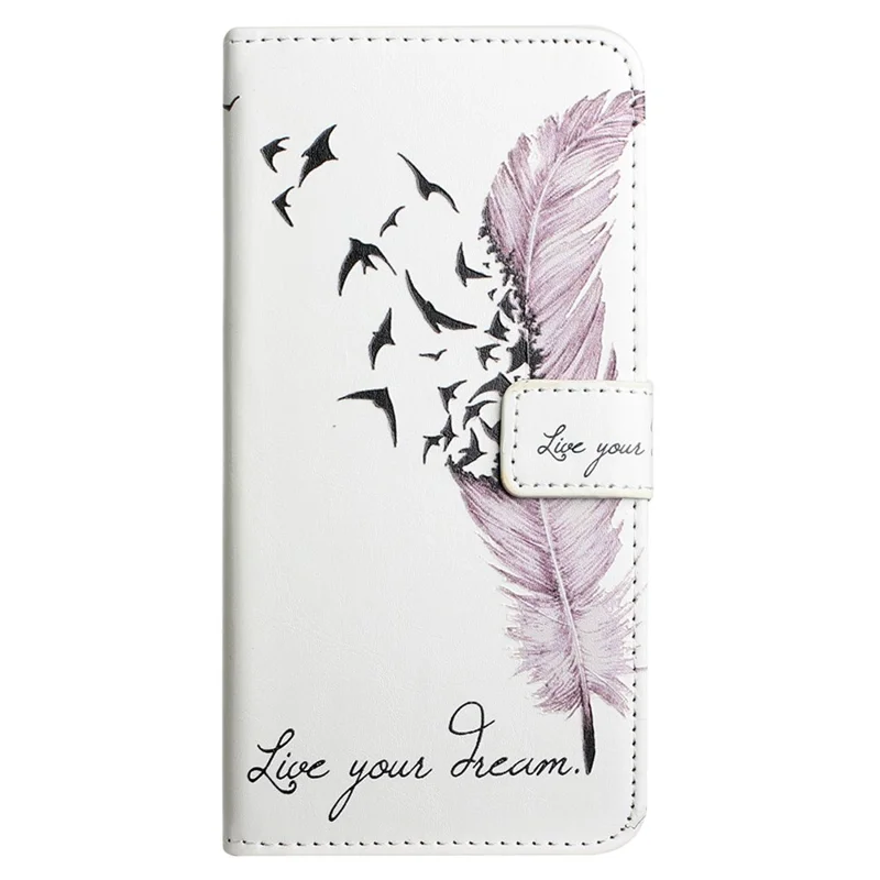 For Samsung Galaxy A05s 4G Case 3D Pattern Printing Wallet Phone Cover - Feather