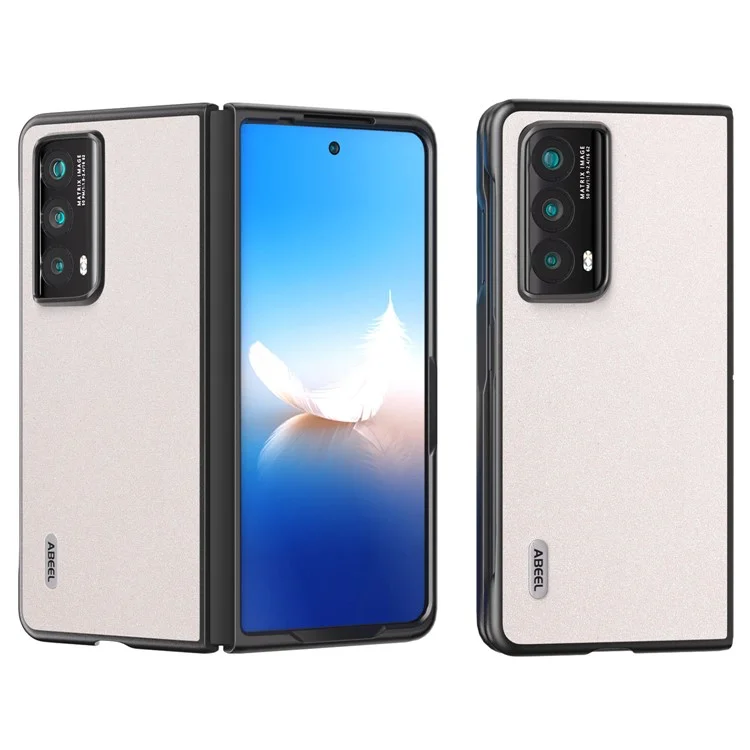 ABEEL For Honor Magic Vs2 5G Hülle Glitzer PU-Leder Handy-Rückseite - Weiß