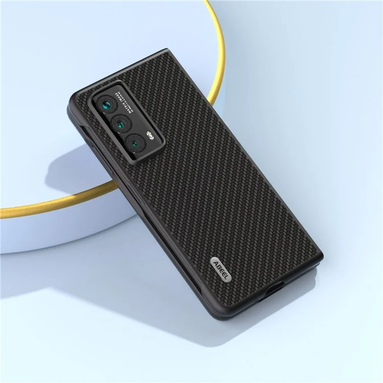 ABEEL Per il caso Honor Magic Vs2 5G Anti-graffi in fibra di carbonio Texture Custodia per telefono - Nero 