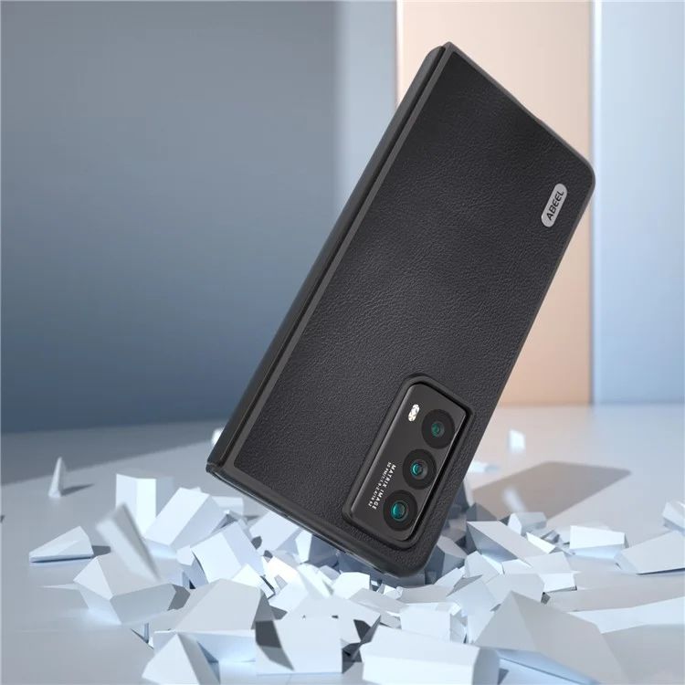 ABEEL For Honor Magic Vs2 5G Case Texture Écologique Antichoc Housse de Téléphone - Noir