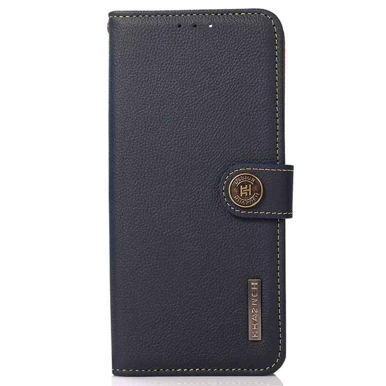 KHAZNEH For Honor X9a 5G / X40 5G / Magic5 Lite 5G Funda Cartera de Pie Cuero Vacuno Genuino - Azul