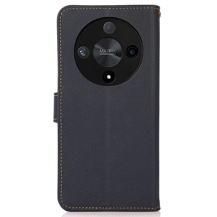 KHAZNEH For Honor X9a 5G / X40 5G / Magic5 Lite 5G Funda Cartera de Pie Cuero Vacuno Genuino - Azul