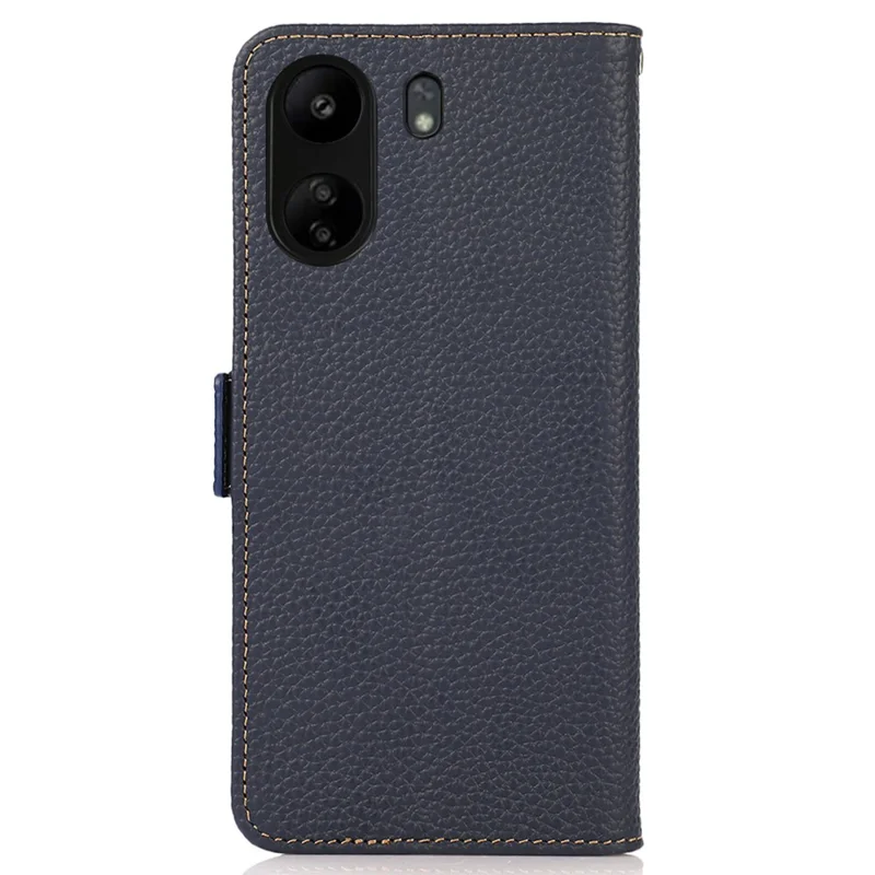 KHAZNEH para Xiaomi Redmi 13C 4G / 13C 5G / Poco C65 4G / Poco M6 5G / 13R 5G Case RFID Blocking Litchi Texture Wallet Cover - Azul