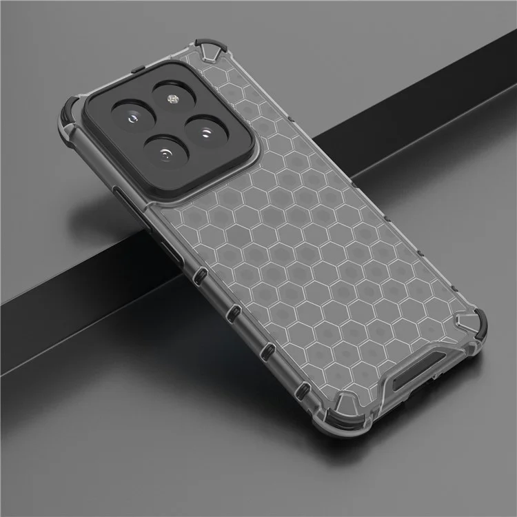 Для Xiaomi 14 Pro Case Honeycomb Design Anti-scratch Phone Cover - Black