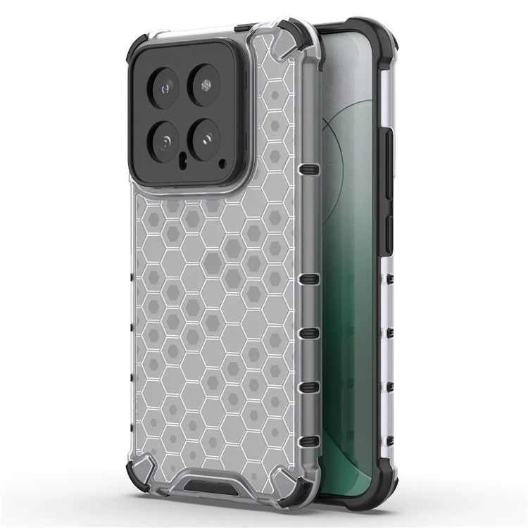 Para Xiaomi 14 Case TPU + PC Dual Layer Protection Phone Cover - Cinza