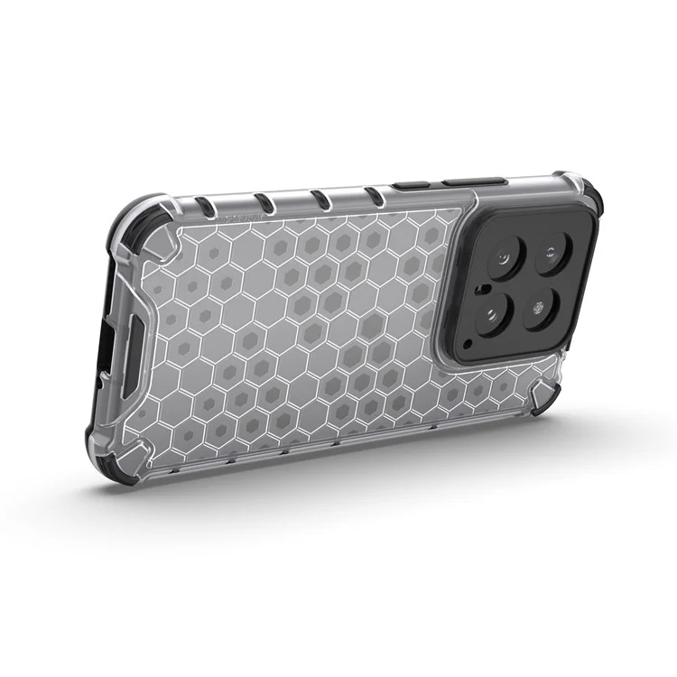 Para Xiaomi 14 Case TPU + PC Dual Layer Protection Phone Cover - Cinza