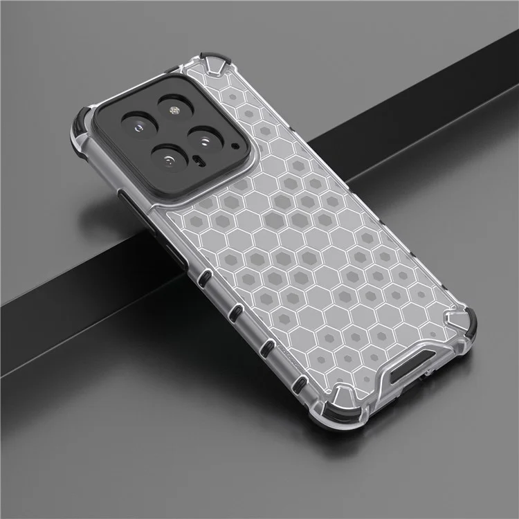 Para Xiaomi 14 Case TPU + PC Dual Layer Protection Phone Cover - Cinza