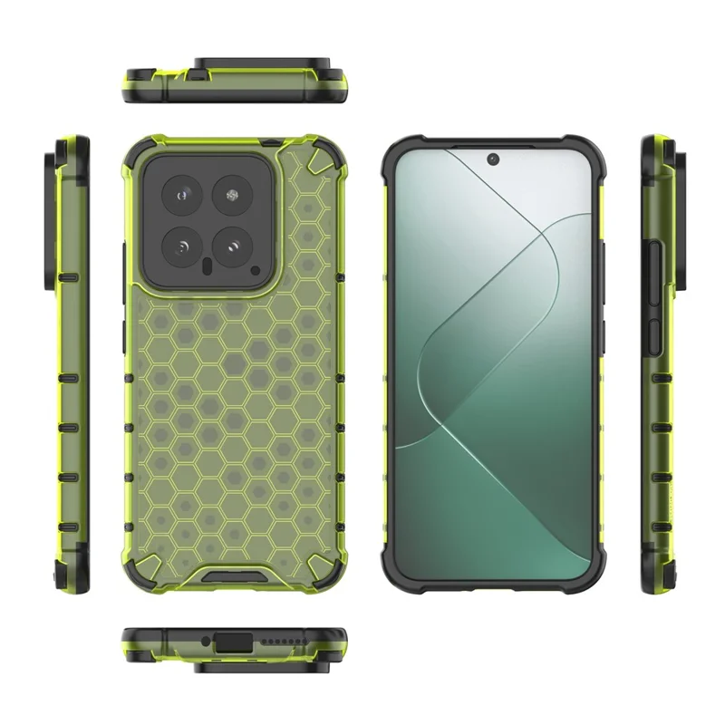 For Xiaomi 14 Case TPU + PC Dual Layer Protection Phone Cover - Green