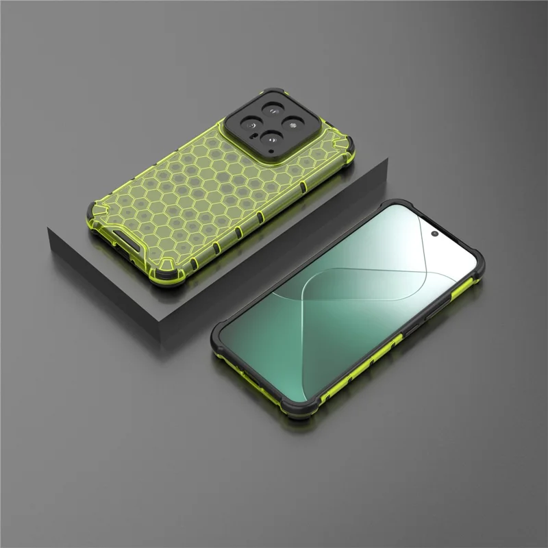 For Xiaomi 14 Case TPU + PC Dual Layer Protection Phone Cover - Green