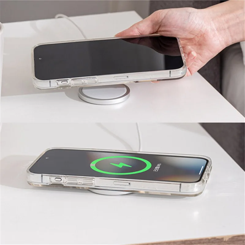 JTLEGEND Clarus Series for iPhone 15 Pro Case Compatible with MagSafe TPU+PC Phone Shell Cover - Crystal