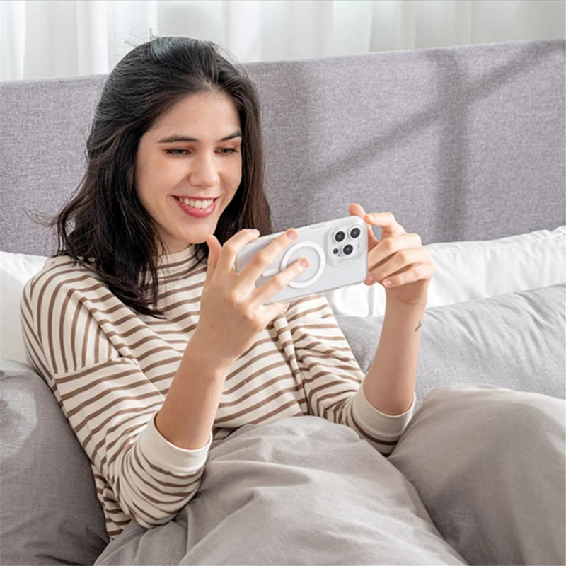 JTLEGEND Clarus Series for iPhone 15 Pro Max Case Military Grade TPU+PC Crystal Clear Phone Cover Compatible with MagSafe - Crystal