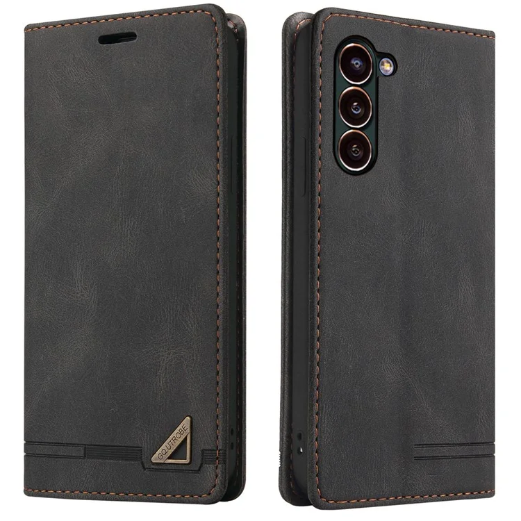 GQ.UTROBE 008 Series Per Samsung Galaxy S24 Custodia Antigraffio Custodia in Pelle per Telefono Cellulare - Nero