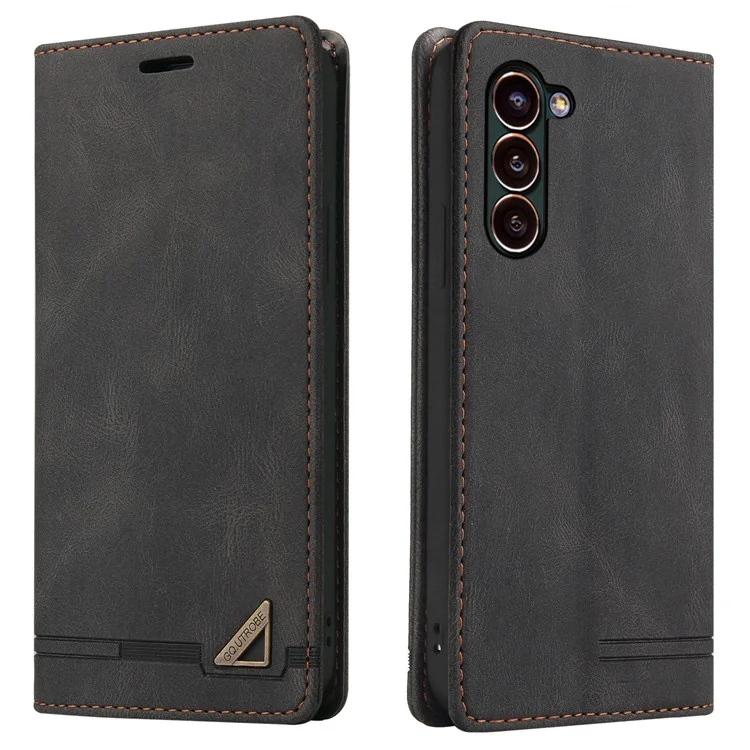 GQ.UTROBE 008 Series Para Samsung Galaxy S24+ Capa da Caixa RFID Blocking PU Leather + TPU Skin-touch Cover - Preto